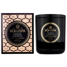 voluspa maison noir classic glass jar candle ambre lumiere fragrance