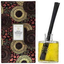 Embossed clear glass jar scented reed oil diffuser 