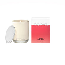 ecoya fragranced soy wax candle in glass jar