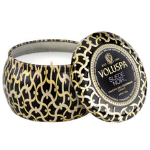 voluspa maison noir mini tin candle suede noir